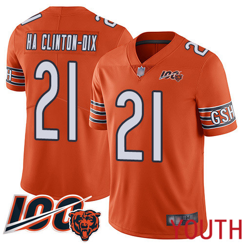 Chicago Bears Limited Orange Youth Ha Ha Clinton-Dix Alternate Jersey NFL Football 21 100th Season